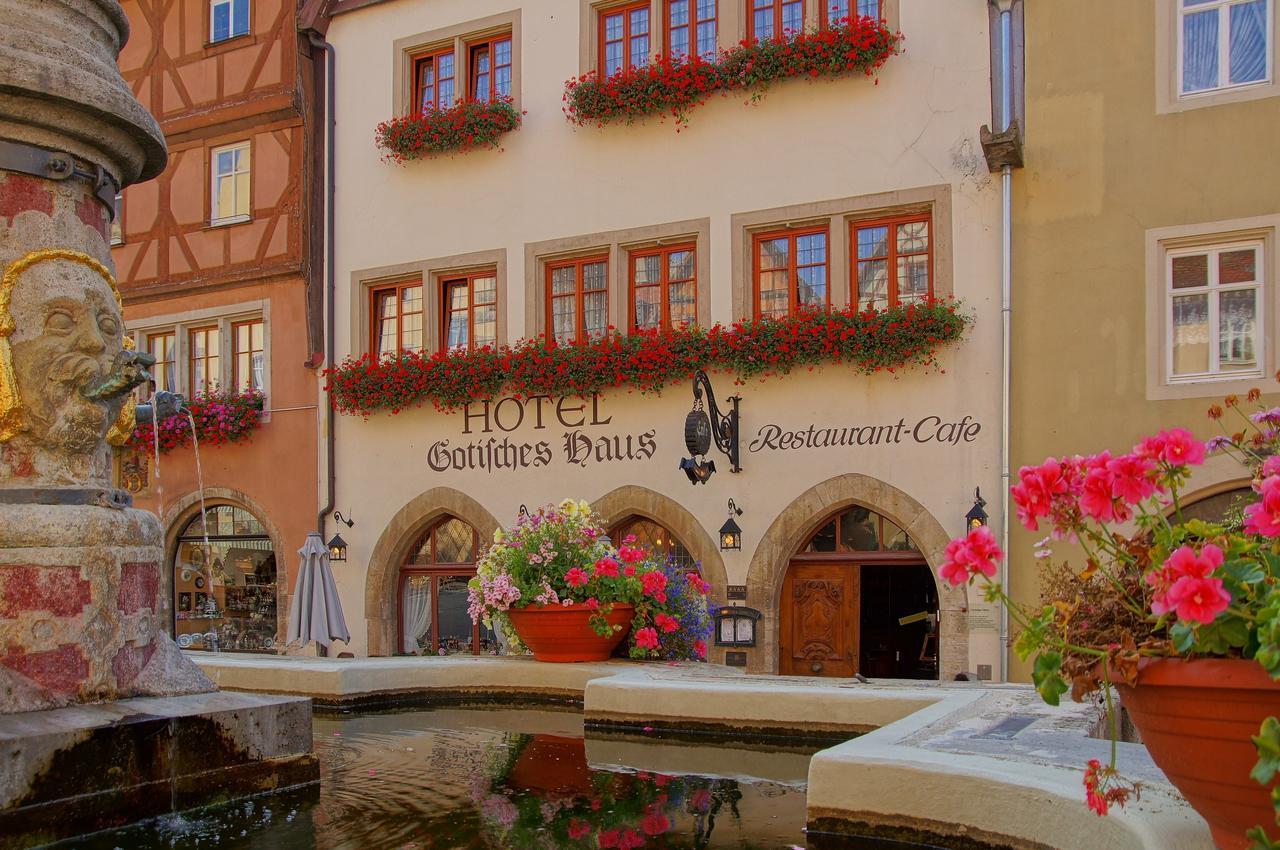 Historik Hotel Gotisches Haus Garni Rothenburg ob der Tauber Exteriör bild